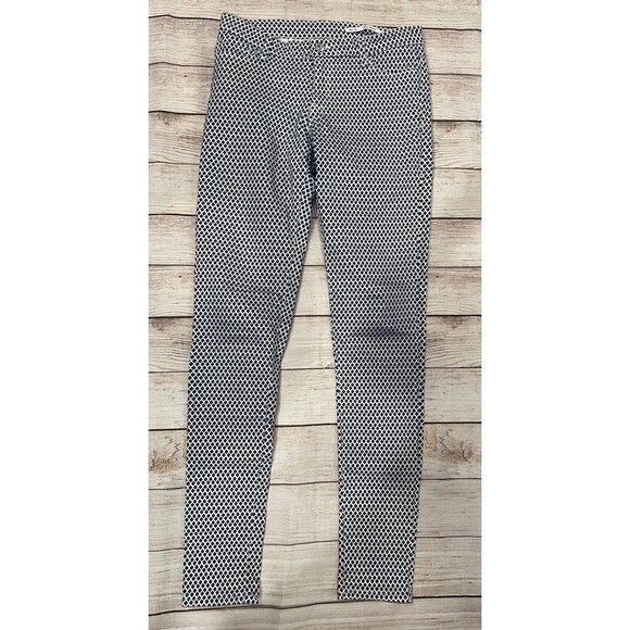 Zara Pants - Zara Woman Diamond Print Medium Rise Slim Fit Jeans Womens 4